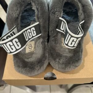 UGG Charcoal Plush Slippers